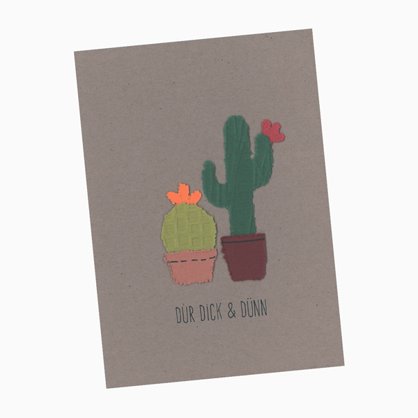 Postkarte - dur dick & dünn