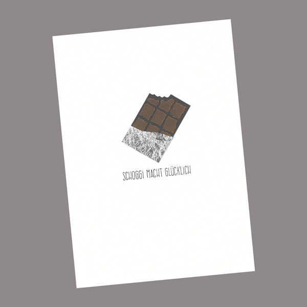 Karte - Schoggi macht glücklich