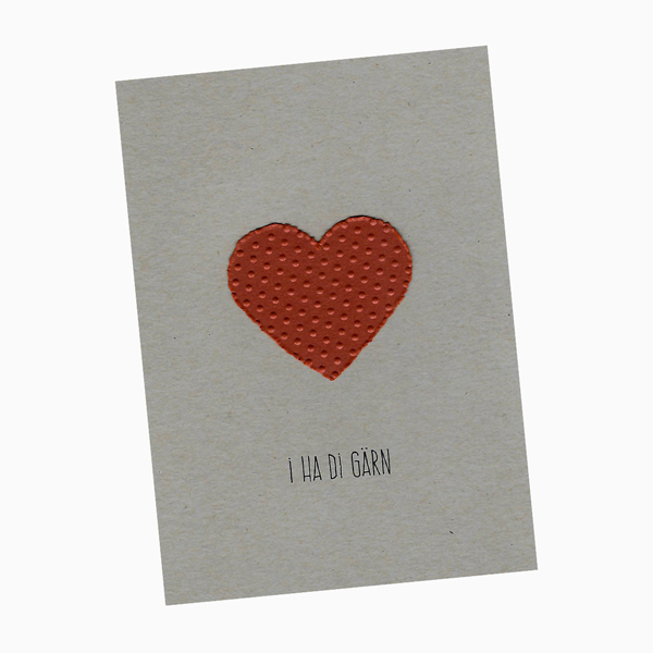 Postkarte - I ha di gärn