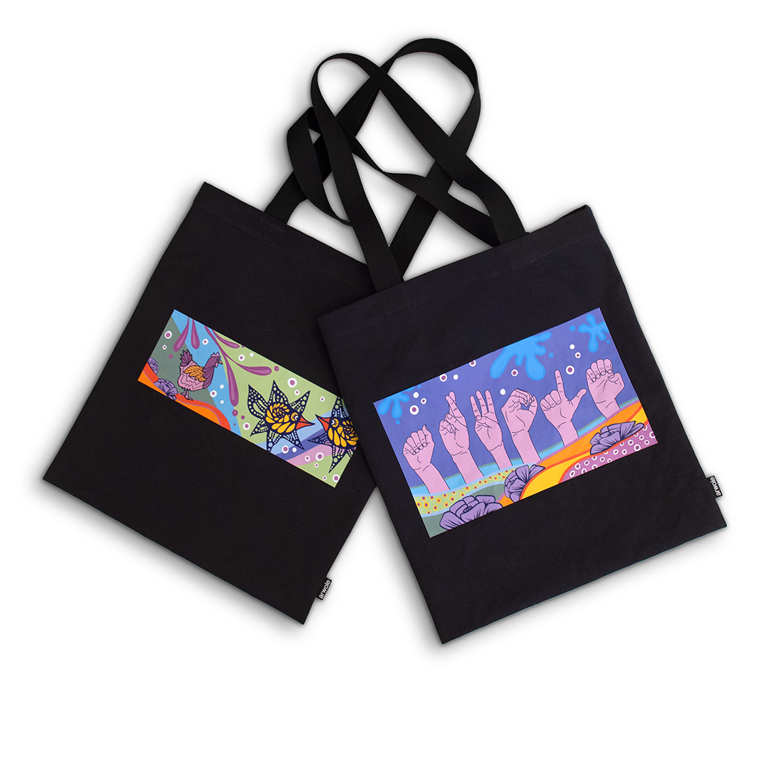 Stofftasche mit Aufdruck